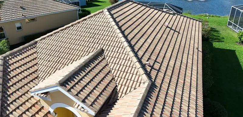 Concrete tile roof completed by Epoch Roofing in Sarasota, FL